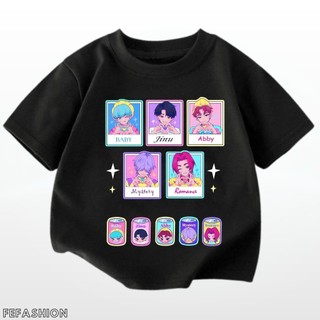 Áo Thun Ngắn Tay K-Pop Demon Hunters, Phù Hợp Fan Saja Boys Jinu Abby