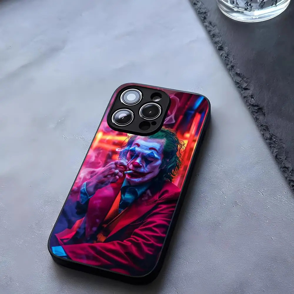 BK-1 Happy Face Joker Ốp Điện Thoại Kính Cường Lực Cho iPhone 13 14 12 17,15 11 Pro XS Max Plus Mini X XR 8 7 6s SE2020 Coque