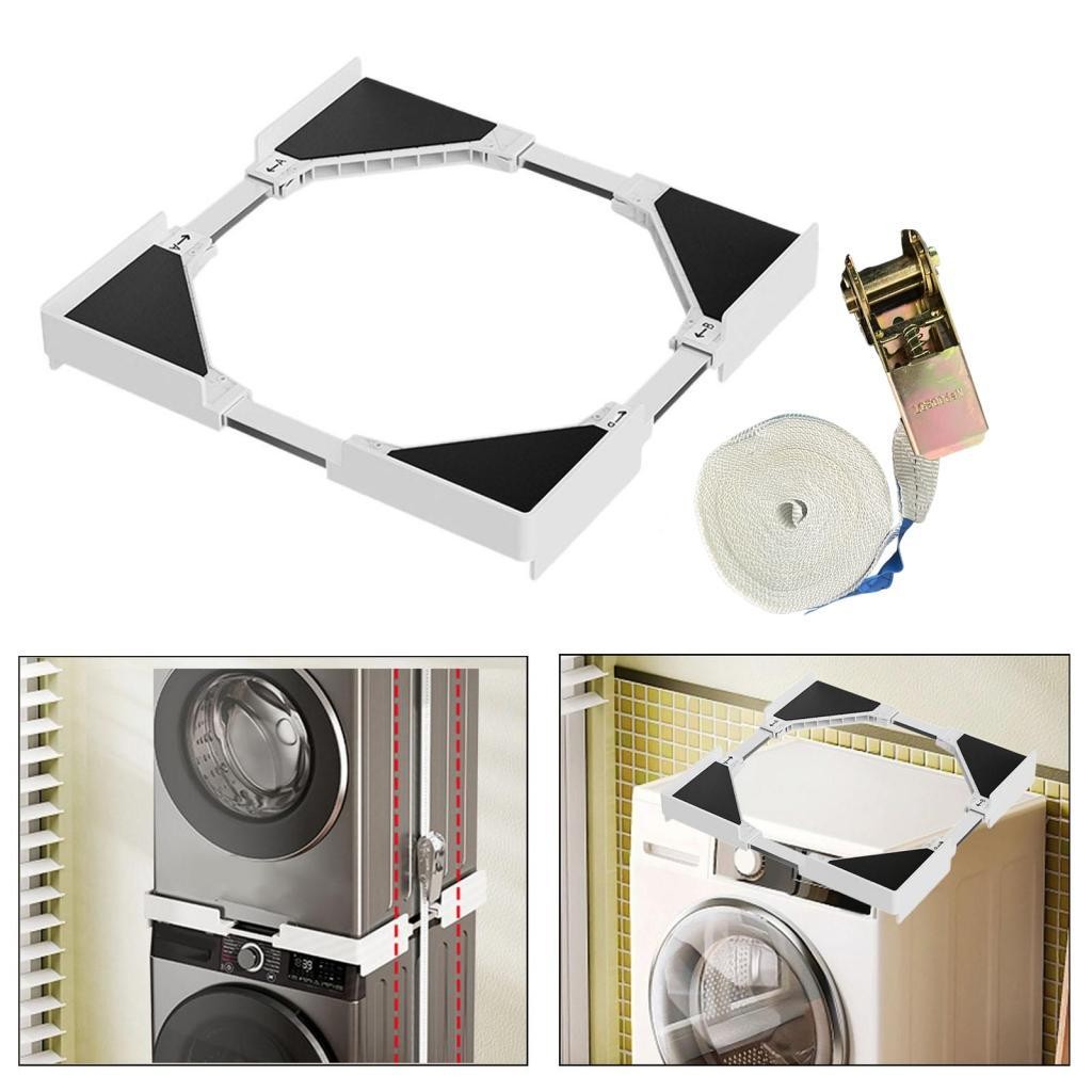 Máy Giặt Máy Sấy Xếp Chồng Bộ Có Thể Điều Chỉnh Tiết Kiệm Không Gian Thực Tế Không Trơn Trượt Nhẹ Dễ Dàng Lắp Đặt Ổn Định Đa Năng