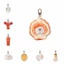 QEARY Đại Dương Động Vật Móc Khóa, Tôm Hùm Mềm Lông Tơ Biển Móc Khóa, Treo Đồ Trang Trí Kawaii PP Cotton Mô Phỏng Hoạt Hình Mặt Dây Chuyền Sang Trọng Trang Trí Nhà