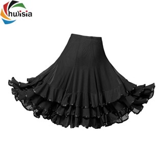 chulisia Phòng khiêu vũ Waltz Dance Swing Váy tập luyện hiện đại Trang phục màu đỏ