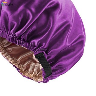 Phụ nữ - Satin mềm mại bonnet hai lớp có thể đảo ngược và điều chỉnh, phù hợp làm mũ ngủ cho cả người lớn và trẻ em