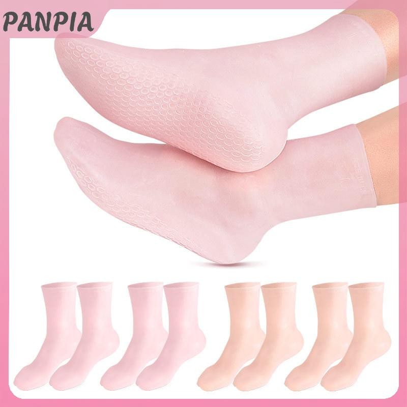 PANPIA-1 Cặp Sử Dụng Tại Nhà Tất Chăm Sóc Bàn Chân Silicon Dưỡng Ẩm Gel Gót Tất Chăm Sóc Bàn Chân Bảo Vệ Chống Nứt