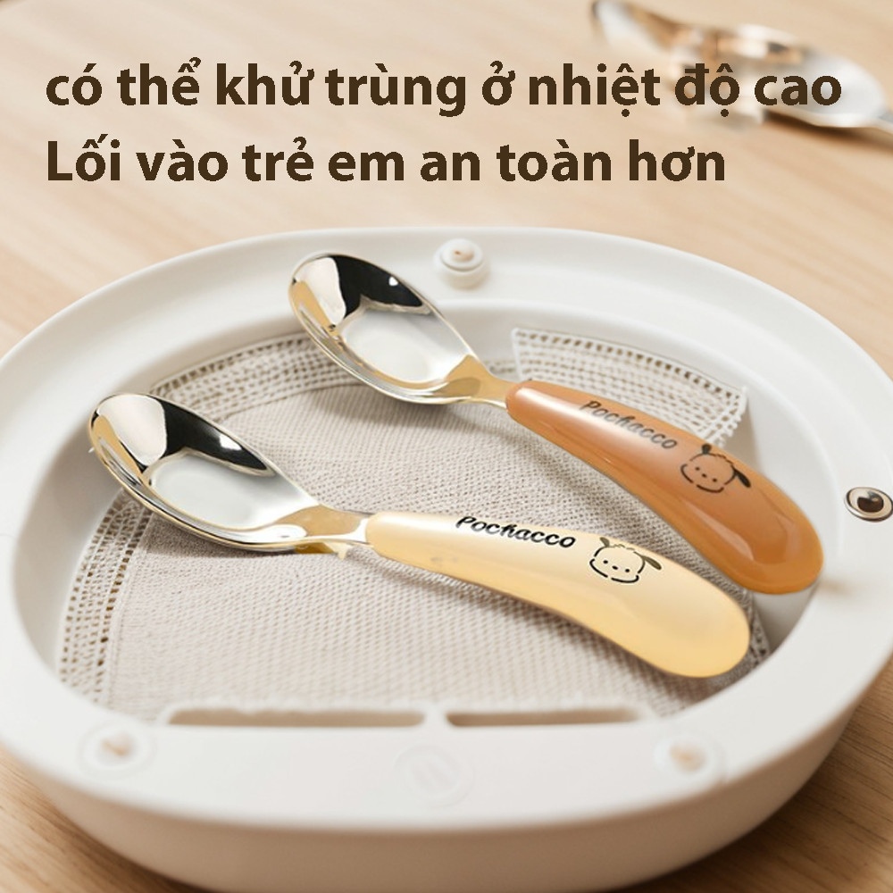 Muỗng cho em bé 304 Thép không gỉ thìa dễ thương muỗng quần áo trẻ em