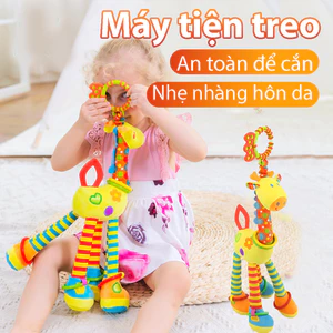 Giraffe Doll Pendant for Baby Bed Bell 0-1Y Infant Plush Doll Push Cart Pendant Comfort Toy