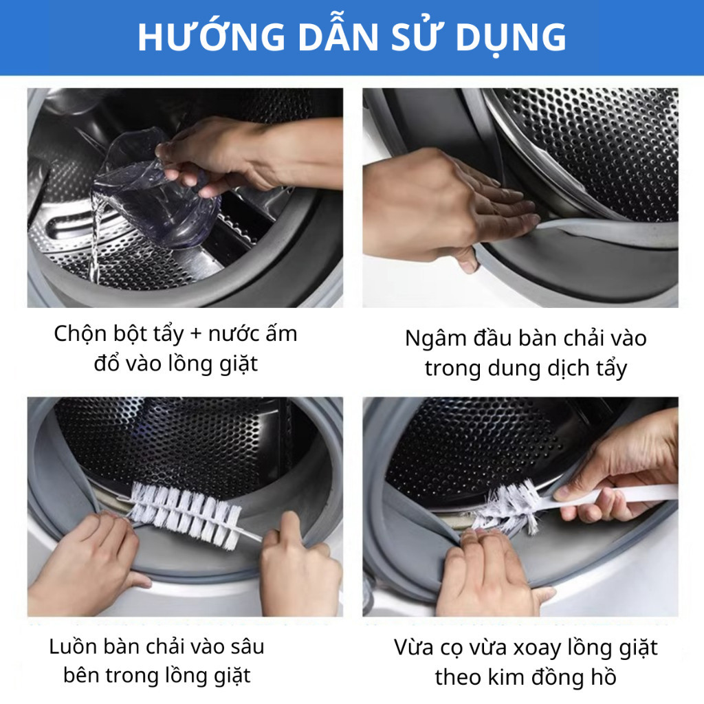 Bàn Chải Vệ Sinh Khe Máy Giặt Cọ Vệ Sinh Máy Giặt Điều Hòa Loại Bỏ Cặn Bám Và Vết Bẩn Làm Sạch Lồng Máy Giặt DT065