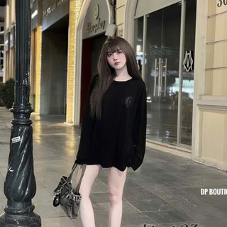 Áo Thun Giấy Chom Heat .Double - Six. Áo Phông Dài Tay Thu Đông Vải Giấy Mềm Mịn