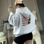 Áo Khoác Nỉ Lá Cờ Mĩ KCloset Áo Hoodie Nỉ Dày Dặn Dáng Rộng Nam Nữ NA984