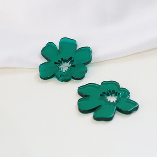Vẽ Tay Minh Họa Dòng Hoa Tulip Lá Acrylic Mặt Dây Chuyền diy Handmade Trang Sức Bông Tai Phụ Kiện Mặt Dây Chuyền