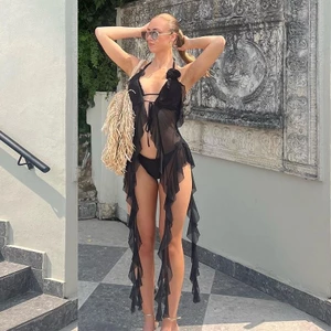 Klalien Y2K Ngọt Xù Thiết Kế Camisoles Gợi Cảm Sâu Cổ Chữ V Ôm Áo Thời Trang Nữ Mùa Hè Áo Vest Thường Ngày