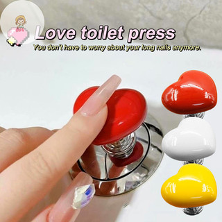 TWE 1 / 2 Cái Nhiều Màu Sắc Hình Trái Tim Nhà Vệ Sinh Bấm Nút Nước Đẩy Móng Tay Nghệ Thuật Trợ Lý Tủ Cửa Ngăn Kéo Tay Cầm VN