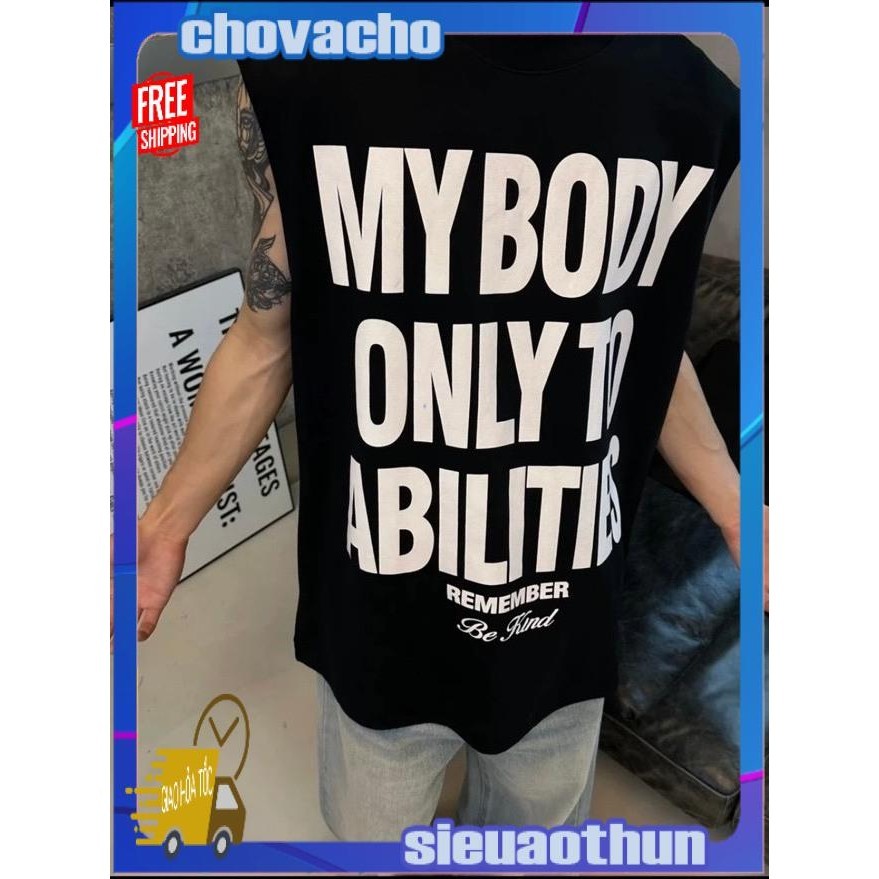 Áo thun Tanktop Cổ tròn MY BODY ICVCVNI Unisex