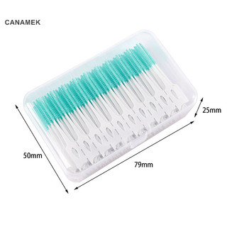 Canaanek 120 Cái / hộp Dụng Cụ Chăm Sóc Răng Miệng Silicon Siêu Mềm Bàn Chải kẽ Răng Bàn Chải Làm Sạch Răng Bụi Tăm CSF