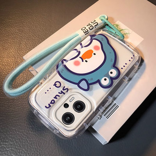 Ốp Điện Thoại Túi Khí Trong Suốt Cho Vivo T2 T2X T1 S1 iQOO 12 Z9X Z8 Z7 Z6 Lite Z5 Z5X Z3 U3 U1 Neo 9 9s 8 Pro 7 6 5 SE 5s Vỏ Vịt Mũ Cá Sấu Dễ Thương Hoạt Hình Trong Suốt Bao da