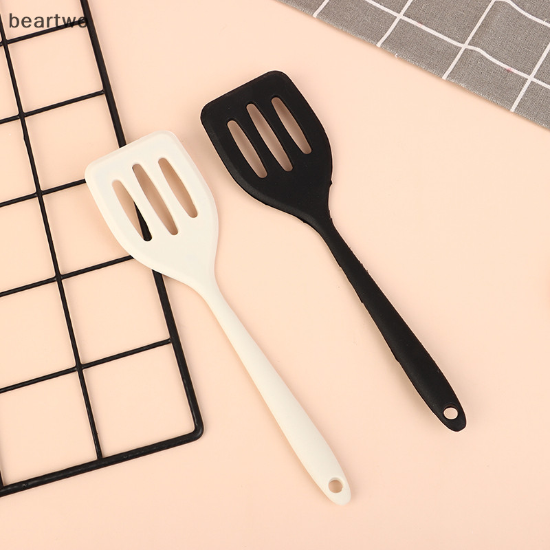< Beartwo > 1 Xẻng Chiên Silicon Tích Hợp Nhỏ Nấu Ăn Bít Tết Xẻng Chiên Nhà Bếp Chiên Trứng Chiên Cá Xẻng Dụng Cụ Nấu Ăn Đẹp