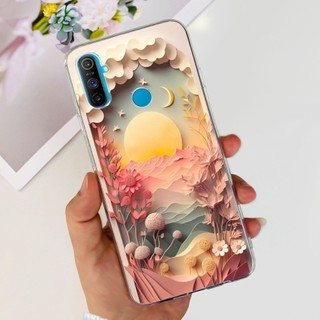 Dành Cho Realme C3 Vỏ RMX2027 RMX2020 RMX2021 Thiết Kế Mới Hoa Thời Trang Mềm Mại Trong Suốt Silicon Dành Cho Realme Narzo 10 10A Ốp Lưng