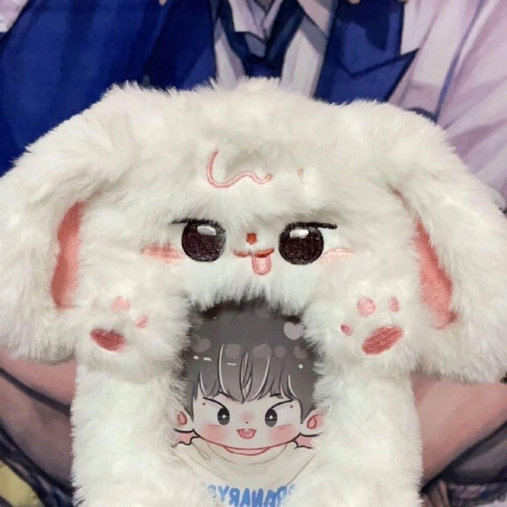 THFENG Photocard, Thỏ tai lớn đa chức năng / Hộp đựng thẻ ảnh Collie viền, Quà tặng thẻ sang trọng dễ thương