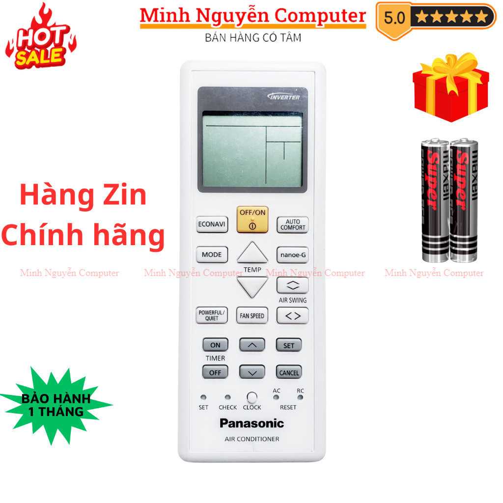 Điều khiển điều hòa Panasonic Mã 14 Hàng Zin, remote máy lạnh