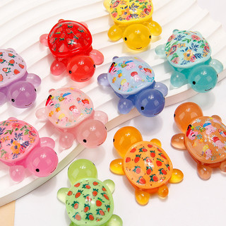 Mới Dạ Quang Ba Chiều Rùa Biển Rùa Nhựa Phụ Kiện Handmade Tự Làm Chất Liệu Vỏ Điện Thoại Tủ Lạnh Dán Đầu Dây Phụ Kiện Tóc
