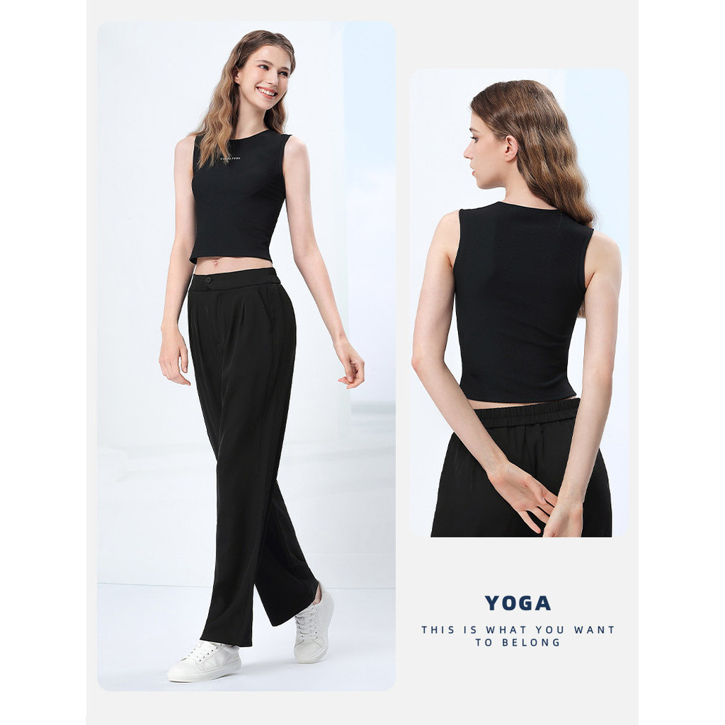 Ảnh CAMEL CROWN Nữ Yoga Áo Vest Thoáng Khí Dệt Kim Thể Dục Nhanh Khô Đế Lưng Thể Thao 2