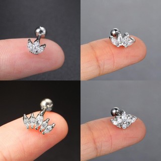 Bônh tai nam nữ chốt vặn đính đá nhiều kiểu dáng
