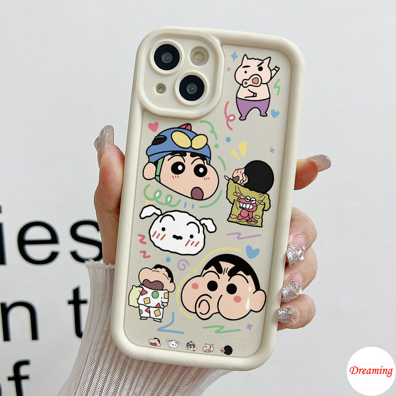 Ốp Lưng Cho OPPO Reno 14 13 12 11 10 8 7 6 5 4 3 A16 A15 A7 A5S A5 A9 A3S A12E F11 Pro F9 F7 A83 A98 A94 A93 A79 A78 Chống Rơi Thiết Kế Mắt Thiên Thần Họa Tiết Dễ Thương Đầu Shinchan