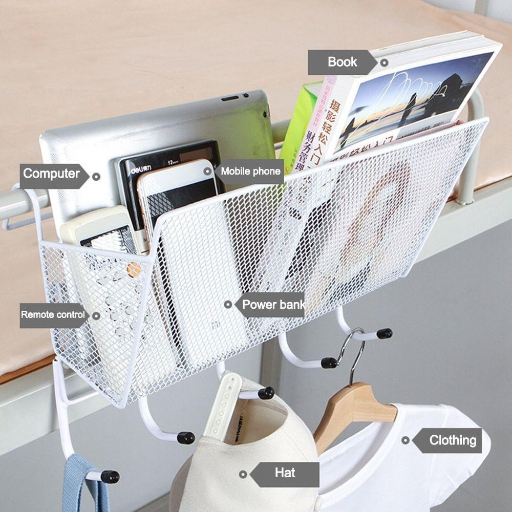 Giỏ đựng đồ DAYBREAK, có móc Giỏ treo đầu giường chịu lực mạnh mẽ, Giỏ đựng kệ dung tích lớn