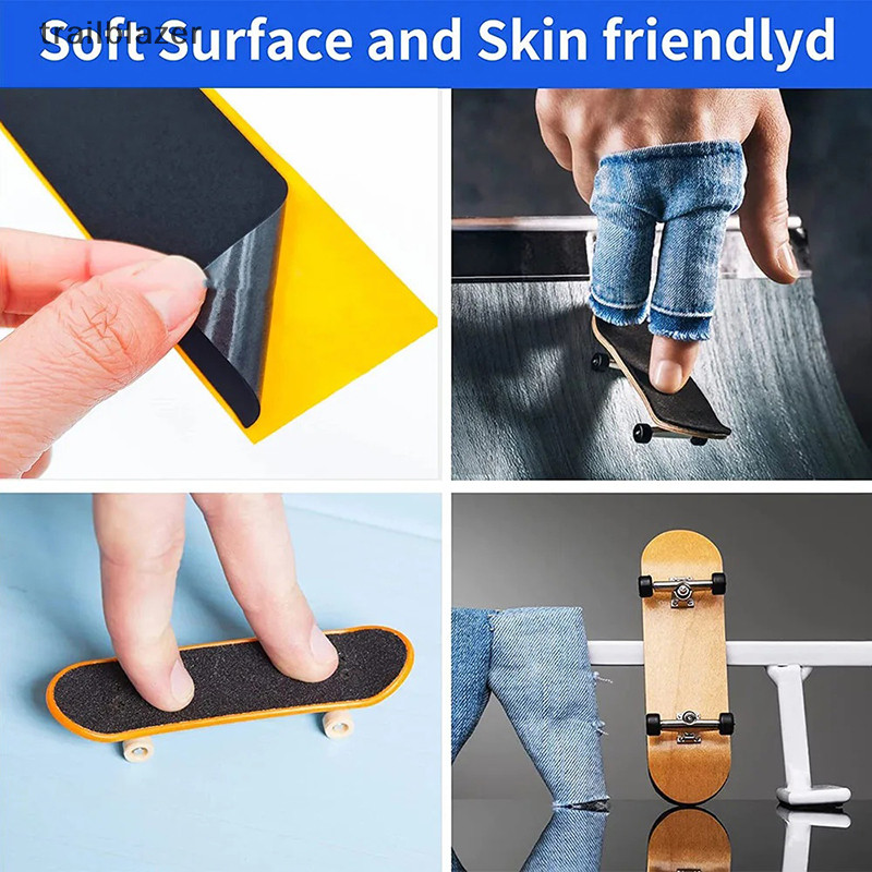Trailblazer Fingerboard Foam Grip Tapes Cho Ngón Tay SkateBoard Chống Trơn Trượt Ván Ngón Tay Sàn Băng Dính Miếng Dán Grip Băng Đen Thảm Mới