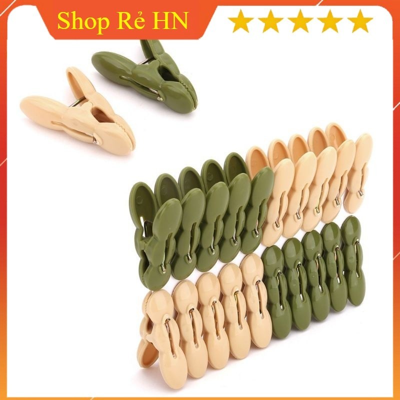 Combo 20 Kẹp quần áo củ lạc , Vỉ 20 chiếc kẹp phơi đồ tiện ích.