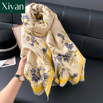 [Sẵn sàng] Khăn choàng cashmere giả thời trang mới dành cho nữ mùa đông giữ ấm khăn choàng dày khăn choàng dài khăn quàng cổ nữ