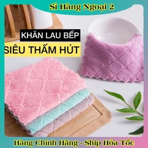 Khăn Lau Bếp 2 Mặt Đa Năng Dày Dặn Siêu Thấm - Lau Bát Đĩa, Bàn Ghế