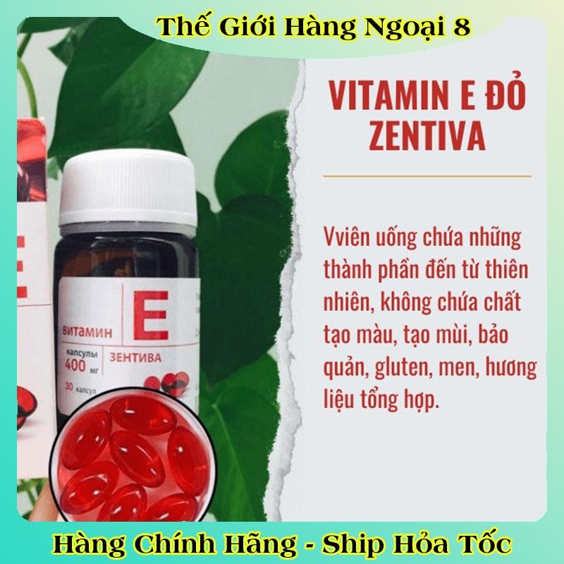 [LỌ THỦY TINH] Vitamin E Đỏ Nga Hàm Lượng 400mg LIFEVIT Giúp Làm Đẹp Da Của NGA
