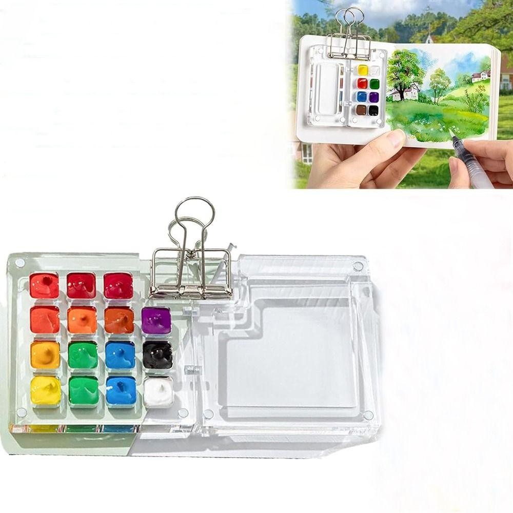 Hộp Sơn Lưới CAO CẤP, Đồ Dùng Tranh Bền Đẹp Bảng Sơn Du Lịch, Có Kẹp Quà Tặng Cho Nữ Acrylic Du Lịch Khay Sơn Hộp