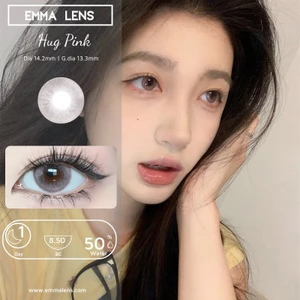 Lens 1 ngày Hug Pink | Lens 1 day Hồng Vân Tia | Emma Lens