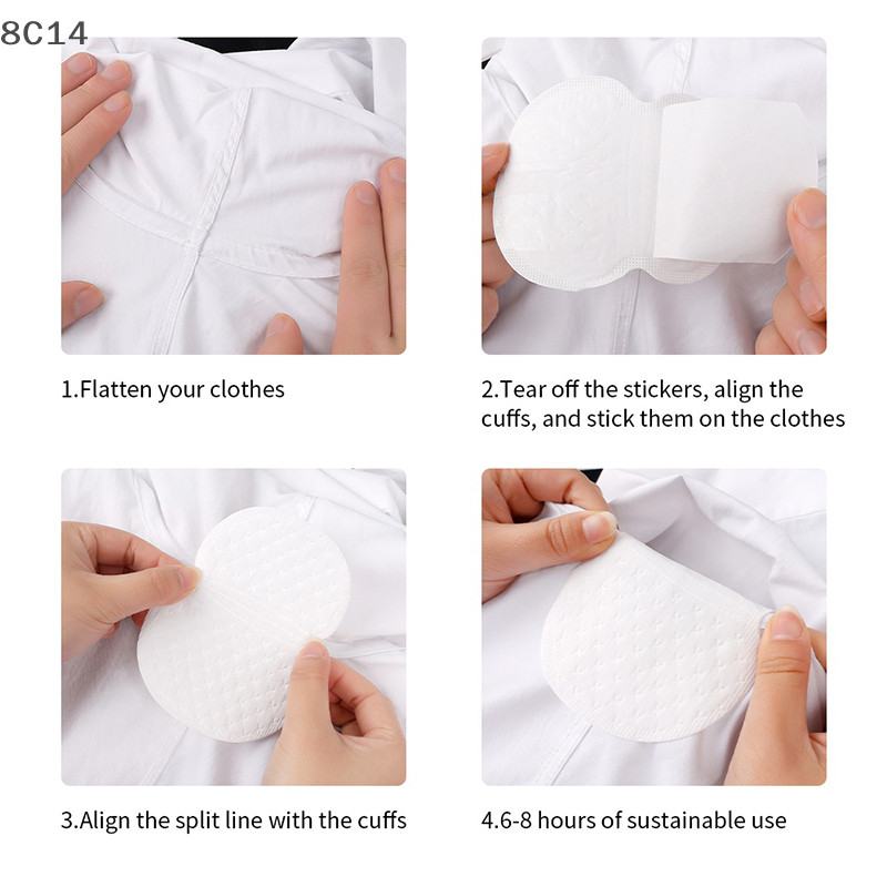 [8C14] 50 Miếng Dán Mồ Hôi Nách Nách Dùng Một Lần Miếng Dán Bảo Vệ Thấm Hút [8C]