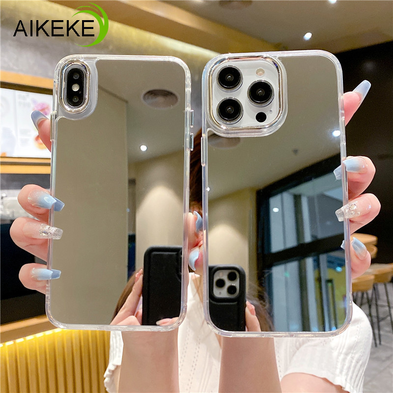 Dành Cho Samsung Galaxy A15 A05S M32 M15 M13 A30 A20S A14 A13 A12 A11 A04 A03S A02S M22 M12 M11 F22 F15 Ốp Điện Thoại Gương Thời Trang TPU Mềm Mạ Điện Kim Loại Cam Cặp Đôi Ốp Lưng