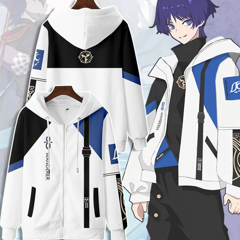 Áo cosplay Wanderer từ Genshin Impact - Bộ đồ kéo khóa và áo khoác dài tay