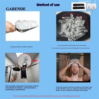 Máy làm lạnh nước tắm Garende Khay đựng đá silicon gấp gọn Bồn tắm thùng thực tế cho