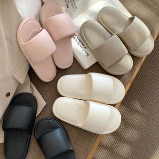 XIXITIAO Dép Màu Trơn Đơn Giản Thoải Mái Nhà Nam Nữ Mùa Hè Thời Trang Chống Trơn Trượt Đế Mềm