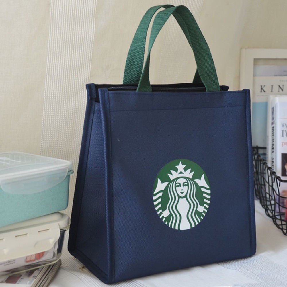 < Cosyh > Dành cho starbucks Túi Bento Nhật Bản Tote Túi Cơm Trưa Cách Nhiệt Lớn