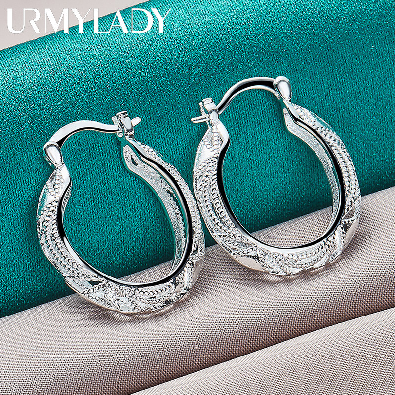 Urmylady Bạc 925 Rồng Rỗng Bông Tai Vòng Tai Cho Nữ Quyến Rũ Trang Sức Dự Tiệc Thời Trang