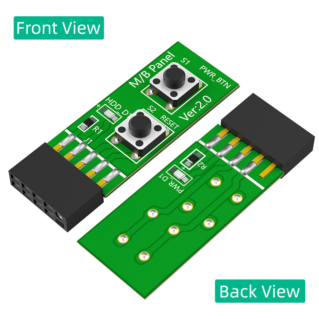 Jmt 2 * 5 Pin Reset / Bật nguồn / Tắt Thẻ chuyển đổi bảng chuyển đổi để kiểm tra BẬT / TẮT thường xuyên không có khung gầm cho máy tính để bàn / PC