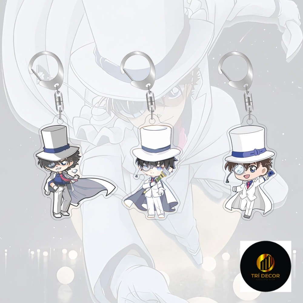 Móc Khóa Kid Q Edition Thám Tử Lừng Danh Conan Hoạt Hình Trò Chơi Túi Acrylic Mặt Dây Chuyền Trang Trí