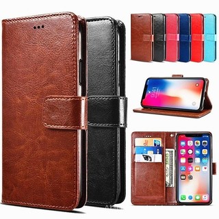 Dành cho Oppo A54 4G cph2239 Ốp da thật Ví cổ điển Ốp bảo vệ lật gập đơn giản với chân đế Bao Đựng Thẻ zs8a