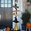 Chổi phù thủy Halloween có đèn CHEESELY, bằng gỗ có đế trang trí chổi phù thủy Halloween, Trang trí sân vườn ma chất lượng cao Chổi phù thủy có dơi cho bữa tiệc tại nhà Halloween