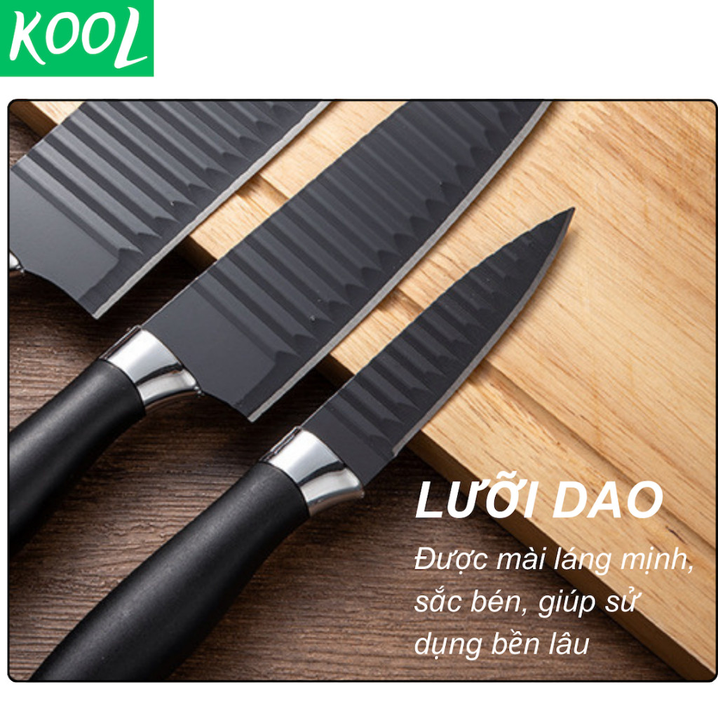 Dao làm bếp Nhật bộ 5 trong 1 đa năng KOOL ASAKH