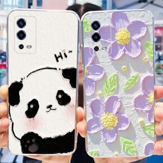 Ốp điện thoại TPU silicon mềm Oppo A55 (CPH2325) Oppo A55 4G Vỏ điện thoại hoạt hình gấu trúc dễ thương