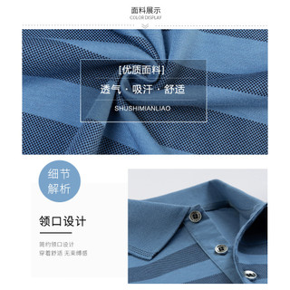 Áo phông dài tay cho bố Áo polo thường ngày trung niên trang phục mùa thu cho nam Áo Cotton cổ bẻ-CXPL