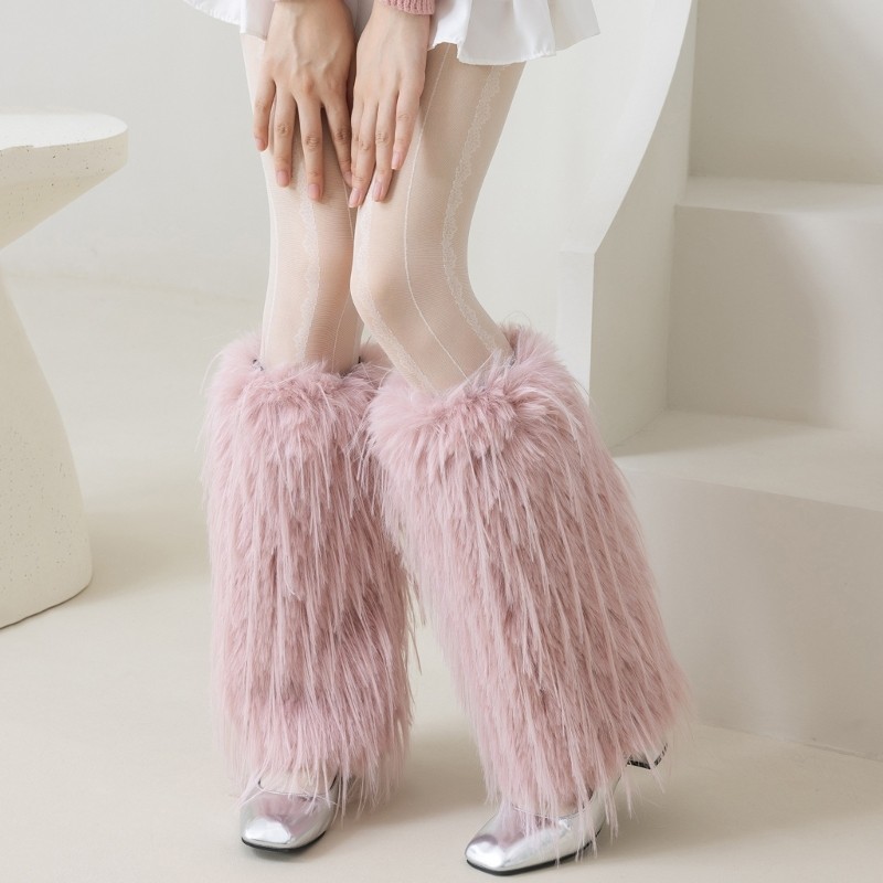 Woke Ladies Elegant Furry Plush Leg Warmers cho thời tiết lạnh và lớp sành điệu