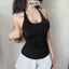 BARE.Y2K_Áo Cổ Yếm Cột Dây Có Lớp Lót Chất Dệt Nhũ Ánh Kim_A292 Nữ Women Top Thun Voi Cotton Jean Cổ Tròn